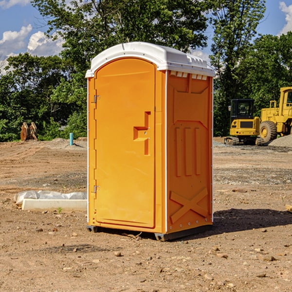 how often are the porta potties cleaned and serviced during a rental period in Prescott KS